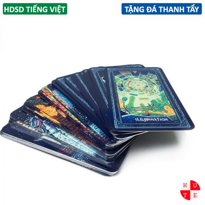 Bài Tarot Prisma Visions 78 Lá Cán Bóng Giấy Dày Tặng File Hướng Dẫn Tiếng Việt Và Đá Thanh Tẩy