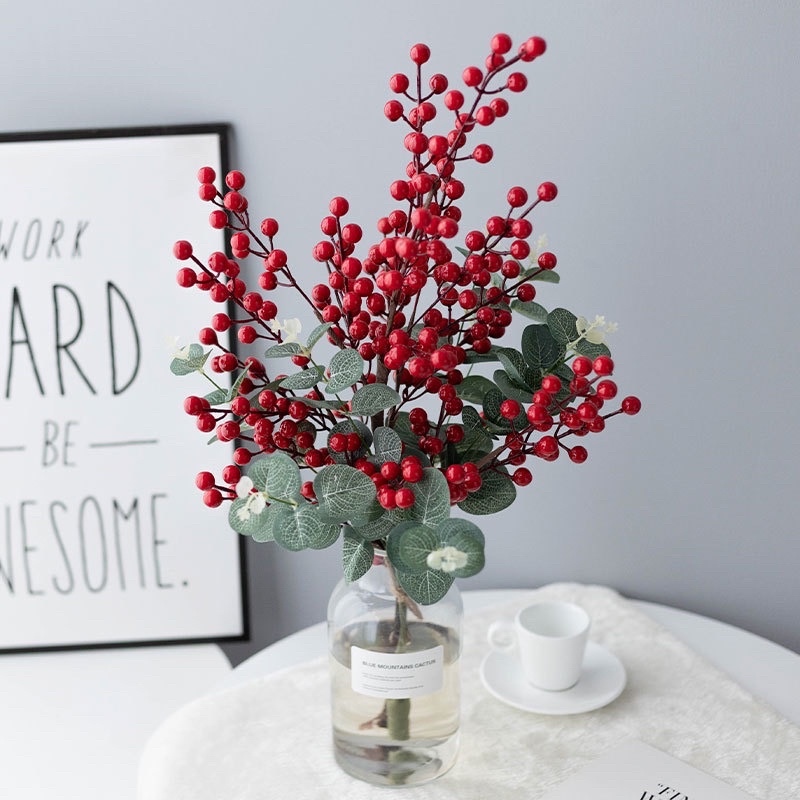 Cụm lá táo 16 nhánh- Lá táo mốc — Hoa giả- Trang trí- Cắm bình