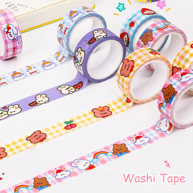 Băng dính washi hình hoạt hình đáng yêu