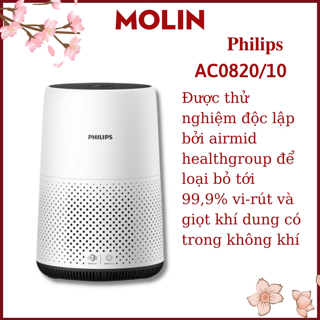 Máy lọc không khí Philips AC0820/10, làm sạch không khí trong vòng 16 phút [Hàng Đức]