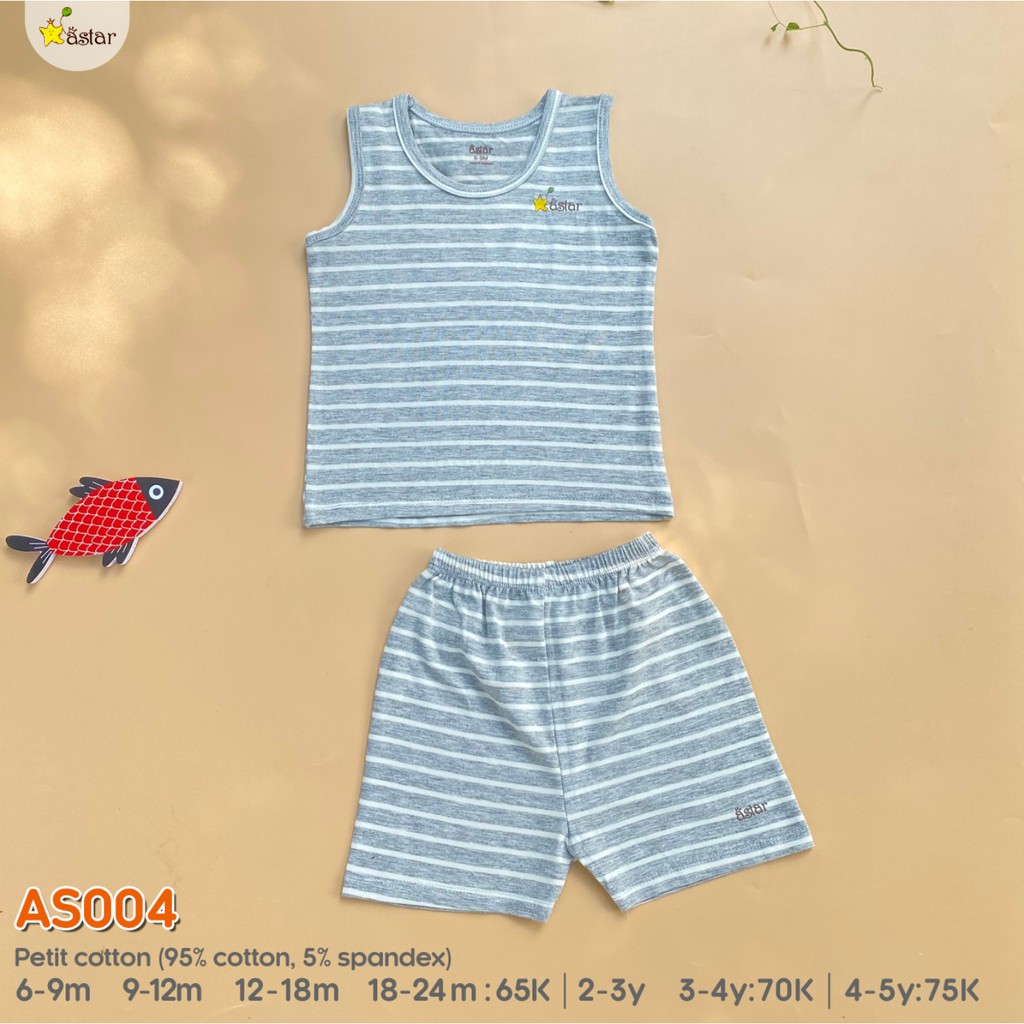 [Mã SKAMCLU8 giảm 10% cho đơn từ 100K] Bộ ba lỗ Astar GIÁ RẺ - size 6m-5y ( 7- 24kg)