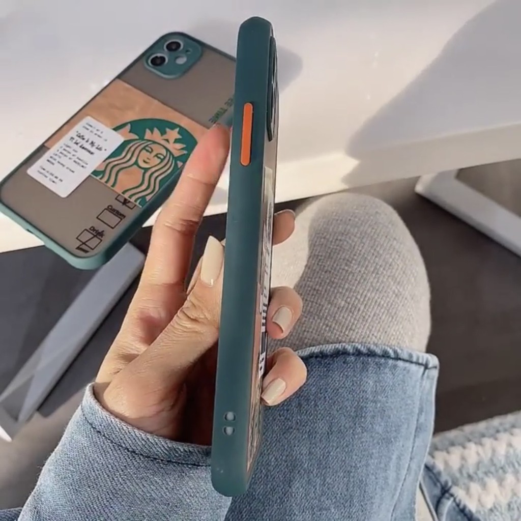 Ốp Lưng Nhám Chống Sock, Va Đập Bảo Vệ Camera Coffee Time - G110