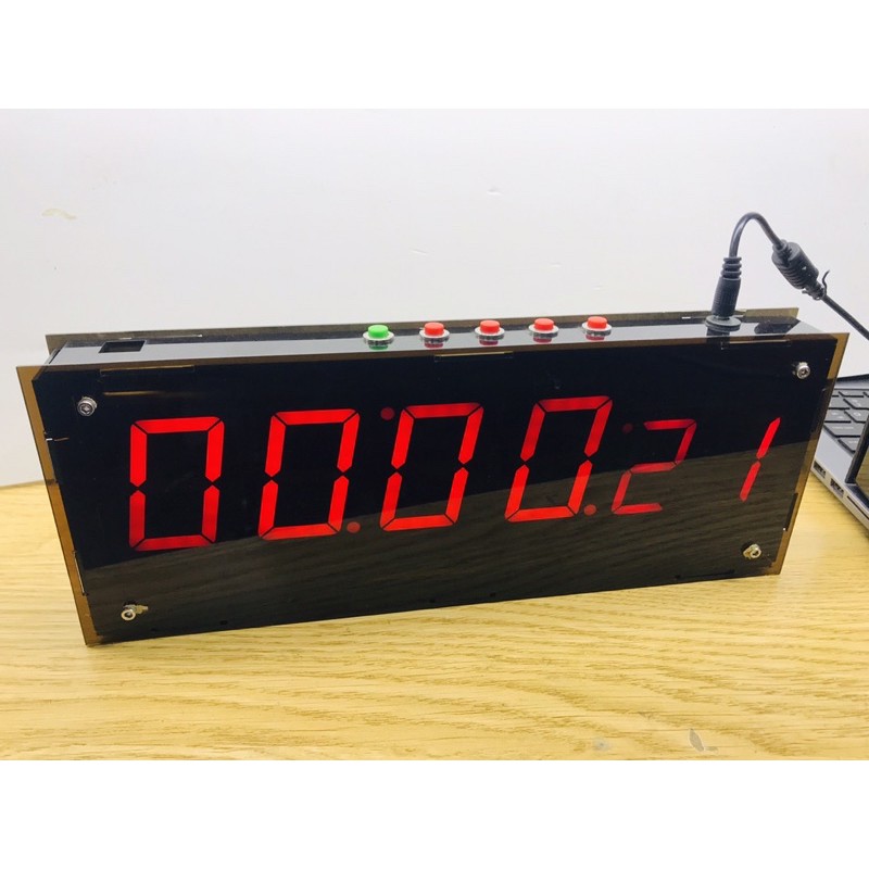Đồng hồ led đếm ngược 6 số - Dùng pin sạc
