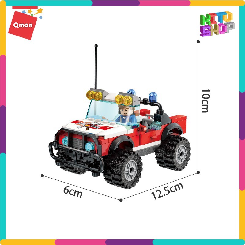 Đồ Chơi Xếp Hình Lego Cho Trẻ Qman 2805 – Máy Bay Cứu Hỏa Chống Cháy Rừng 369 Mảnh Ghép Cho Trẻ Từ 6 Tuổi