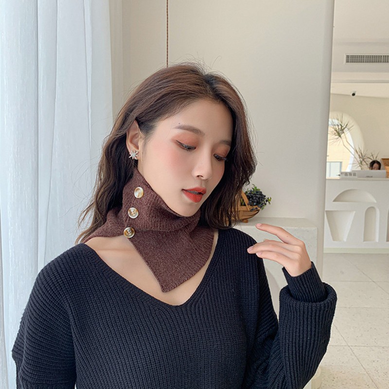Khăn choàng cổ giả nút thắt thời trang thanh lịch dành cho nữ