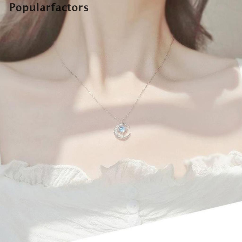 Dây Chuyền Mặt Trăng Và Ngôi Sao Đính Đá Thời Trang