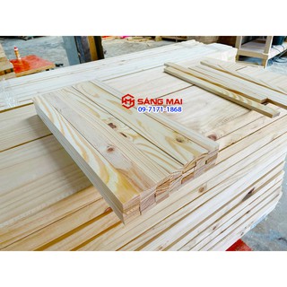 Thanh gỗ thông 1cm x 3cm x dài 30cm + láng mịn 4 mặt