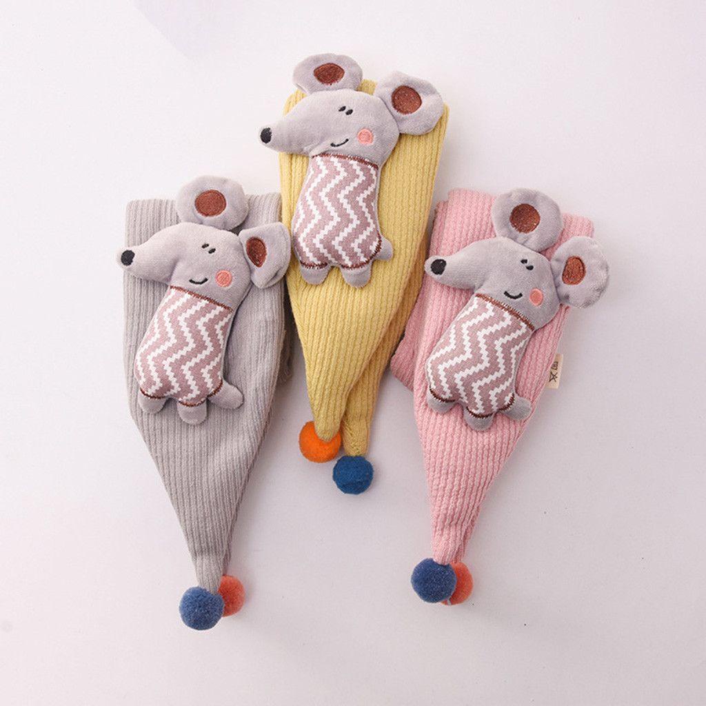 SUSANS Khăn Len Choàng Cổ Họa Tiết Hoạt Hình Dễ Thương Cho Bé