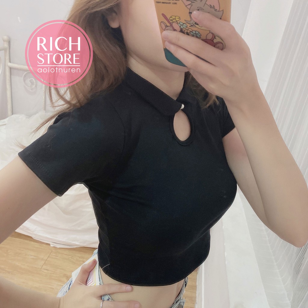 Áo croptop tay ngắn 5 màu siêu xinh RiCH STORE CRT64