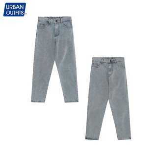 Quần Baggy Jean Nữ Lưng Thun URBAN OUTFITS Kiểu Trơn QJO03 Ống Rộng Bụi Hàn Quốc Outfit Big Size 70kg 100% Cotton Rẻ Đẹp