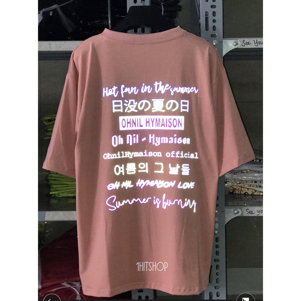 Áo Thun Tay Lỡ phản quang OH.NIL. PHẢN QUANG Unisex Phản Quang 7 Màu