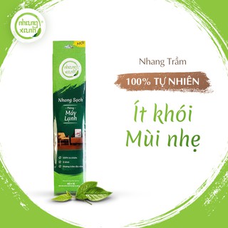 Nhang Xanh - Nhang Sạch Phòng Máy Lạnh  30cm và 40cm - 60g - Ít khói - Hương trầm dịu nhẹ - Chân tăm mộc - Nhang Xanh