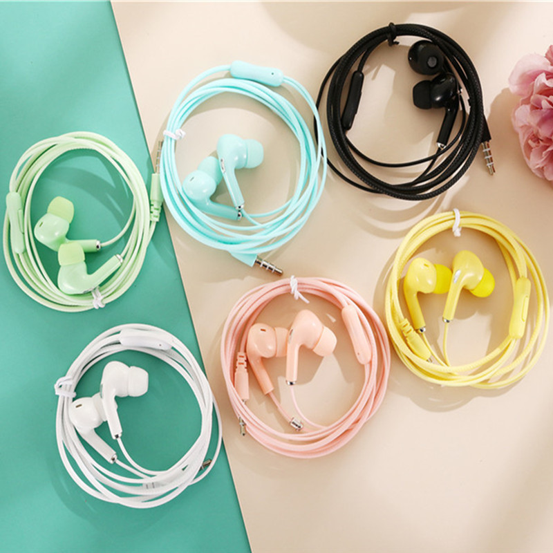 Tai nghe In-Ear có dây màu U38 Macaron / 3,5 mm / có micrô / cho điện thoại Samsung Android iPhone 5 6S PLus