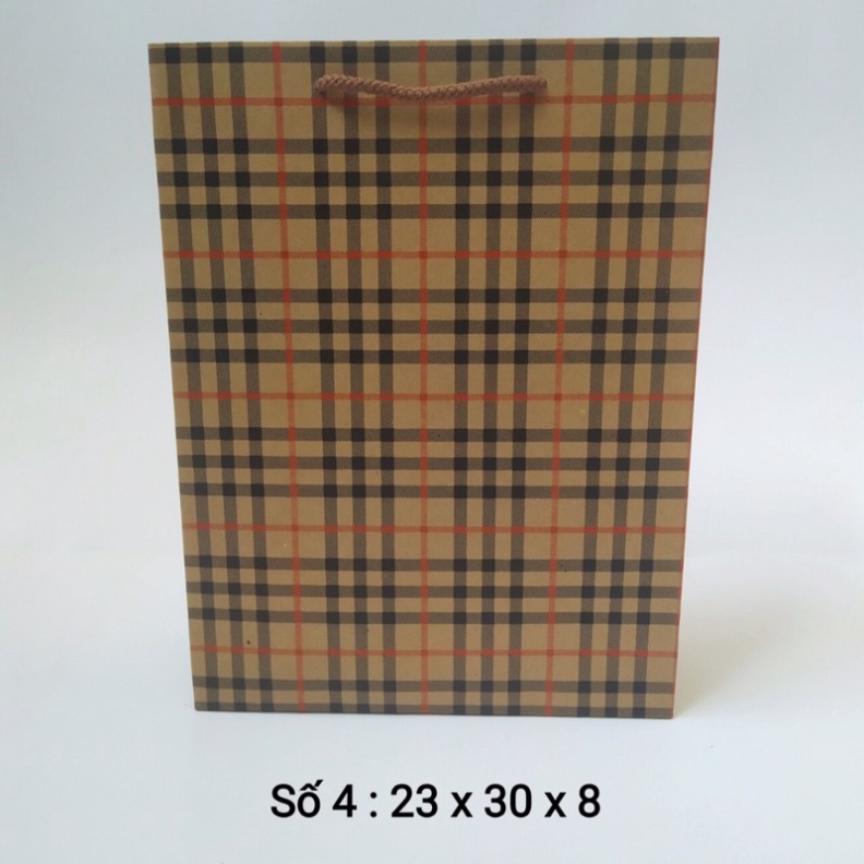 Combo 20 túi giấy đựng quà kraft có quai đủ size (giao màu ngẫu nhiên)