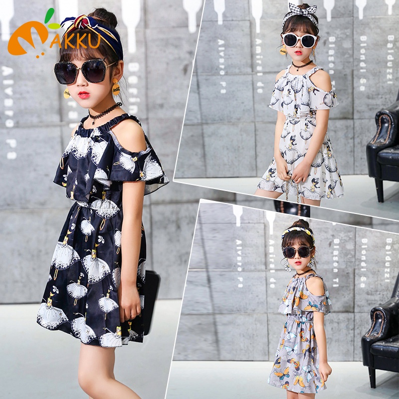 Đầm Công Chúa In Hình Hoạt Hình Đáng Yêu Dành Cho Bé Gái akku