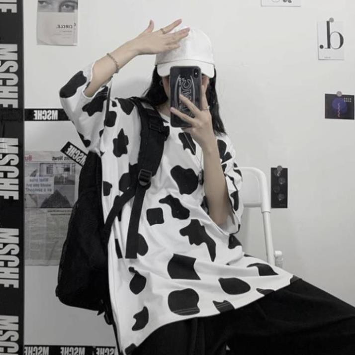 Áo thun bò sữa tay lỡ form rộng Unisex, áo bò sữa tay lỡ A244 | BigBuy360 - bigbuy360.vn