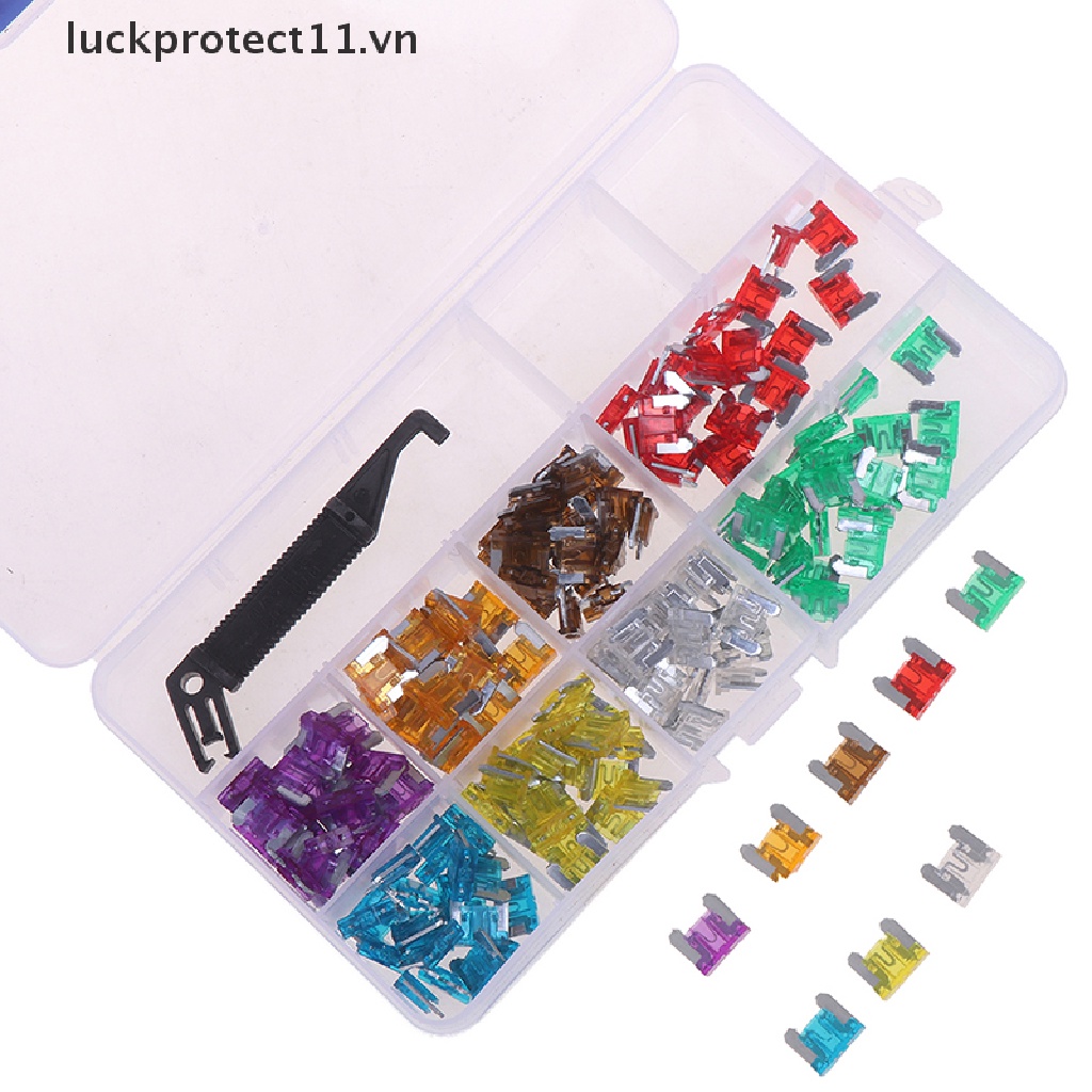 Set 100 Lưỡi Cầu Chì 3A5A7.5A10A15A 20A25A30A Cho Xe Hơi