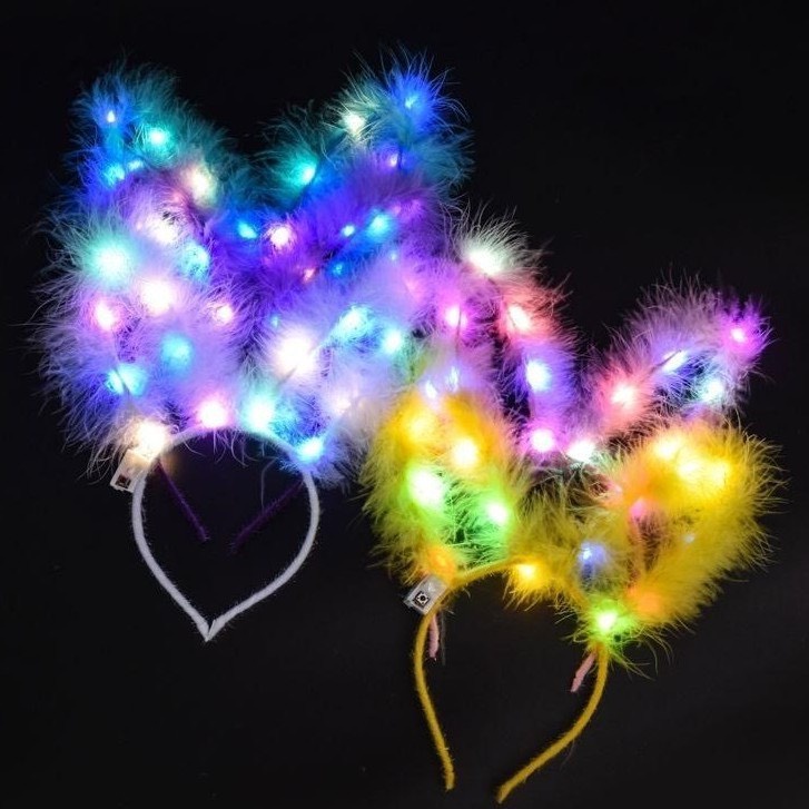 Bờm phát sáng tai thỏ Hapi Toys - Phụ kiện dạo phố cực xinh cho bé gái