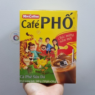 Cà phê sữa đá PHỐ hộp 10 gói