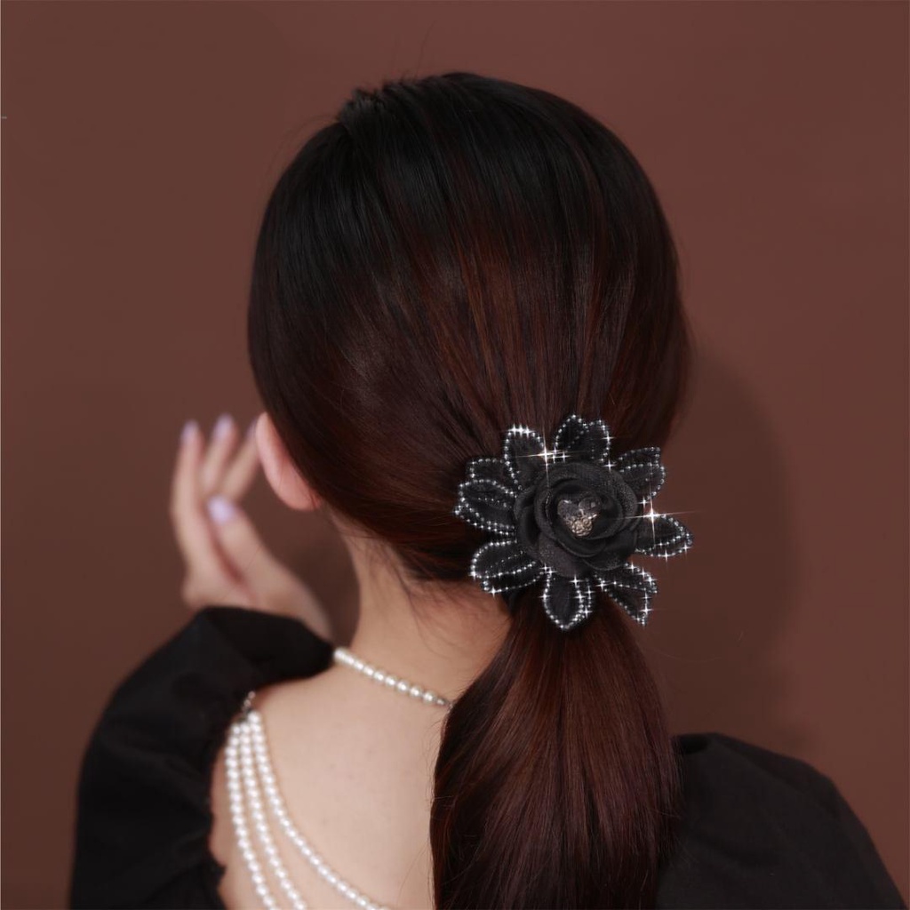 Dây Cột Tóc Đính Hoa Hướng Dương Lấp Lánh Chất Lượng Cao