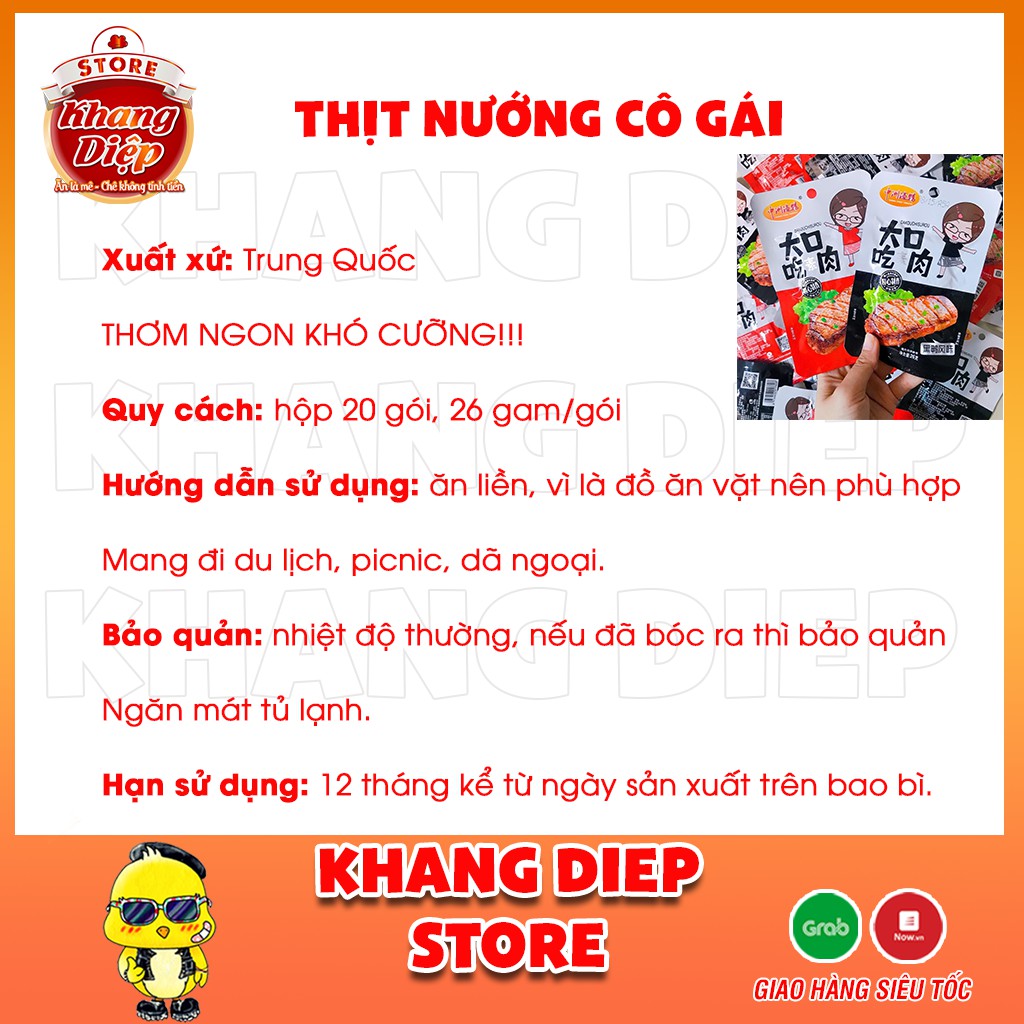 Thịt nướng BBQ thịt nướng cô gái hộp 20 gói