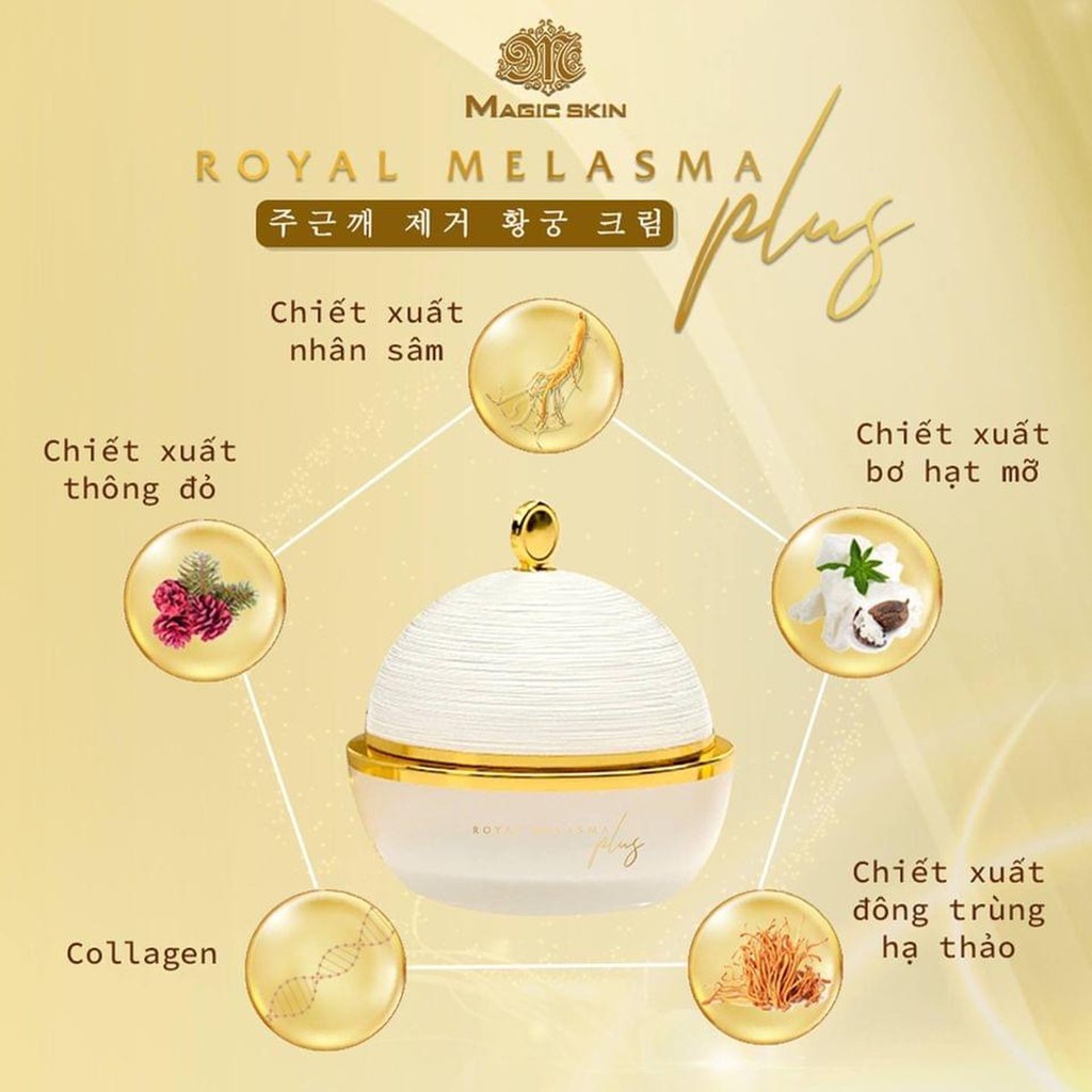 Cao Nám Hoàng Cung Kem Ngừa Nám Tàn Nhang Magic Skin Royal Melasma Plus Size lớn 40gr