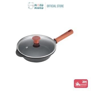 Chảo Gang Disk&Chill Nhật Bản 20 cm - Kèm Nắp Kính (SX tại Hàn Quốc)