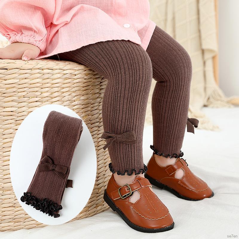 Quần Legging Đính Nơ Cho Bé Gái 1m-7 Tuổi