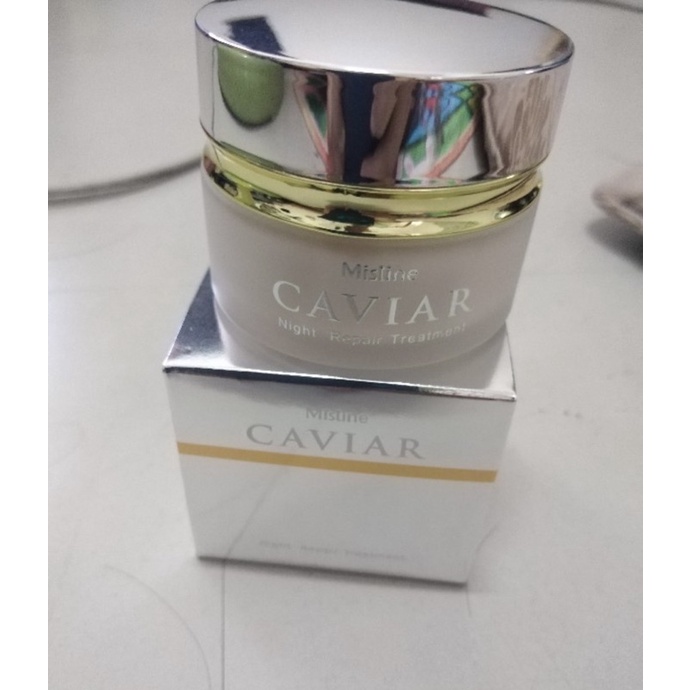 🇹🇭🇹🇭MISTINE CAVIAR NIGHT REPAIR TREATMENT:Kem dưỡng trắng da đêm,nguyên liệu trứng cá hồi Pháp 🇫🇷