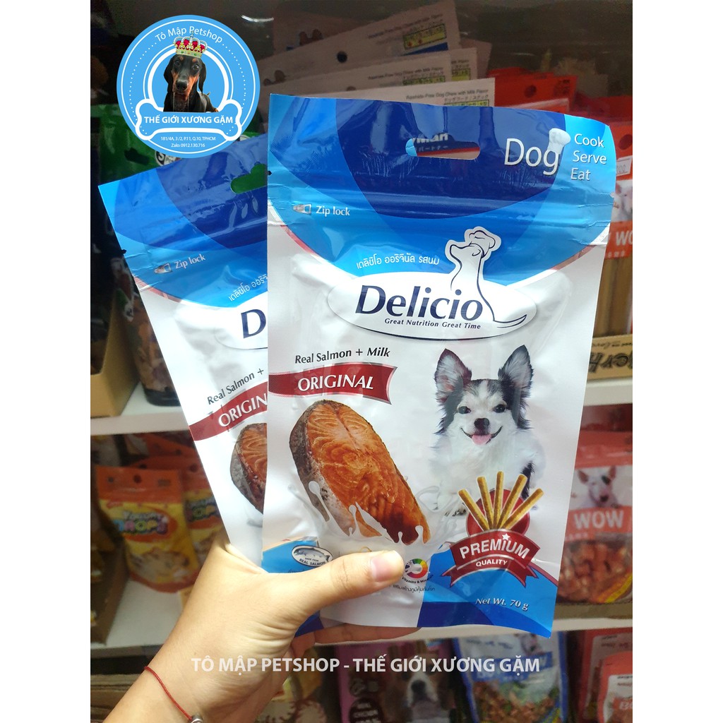 SNACK GOODIES DELICIO BÁNH THƯỞNG CÁ HỒI 70GR