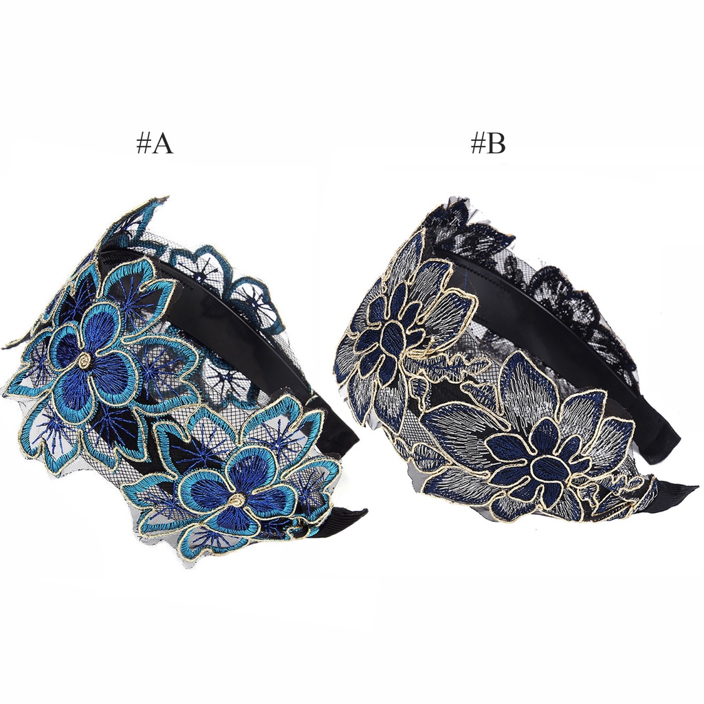 Băng Đô Ren Thêu Hoa Chống Trượt Thời Trang Cho Nữ