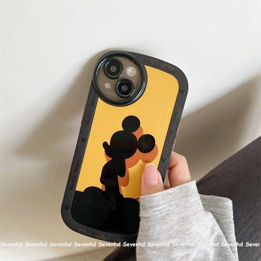 Ốp Điện Thoại Họa Tiết Chuột Mickey Mắt To Cho iPhone 13 12 11 Pro Max X XR Xs Max 8 7 Plus SE 2020