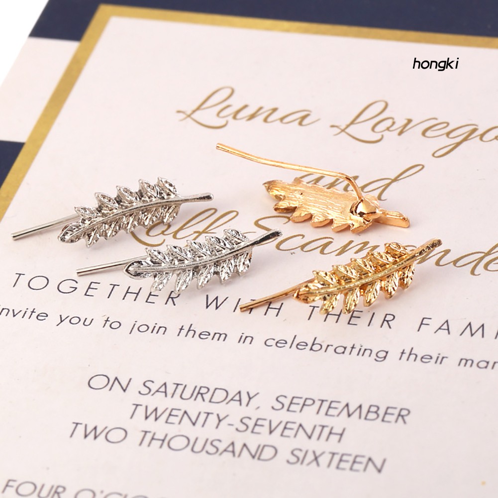 Bông Tai Hình Chiếc Lá Thời Trang Dành Cho Nữ