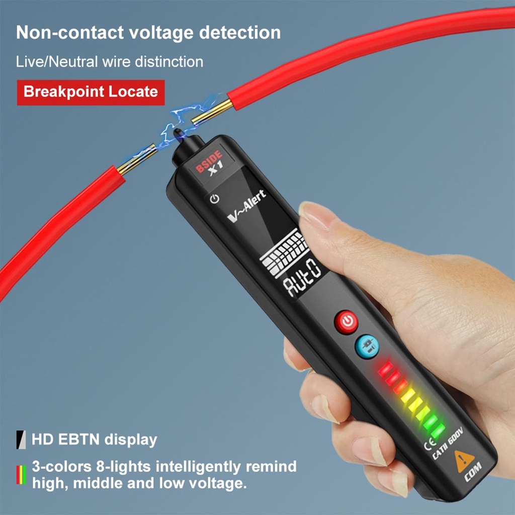 Bút Thử Điện Áp AC / DC NCV Hz Có Màn Hình LCD Hiển Thị