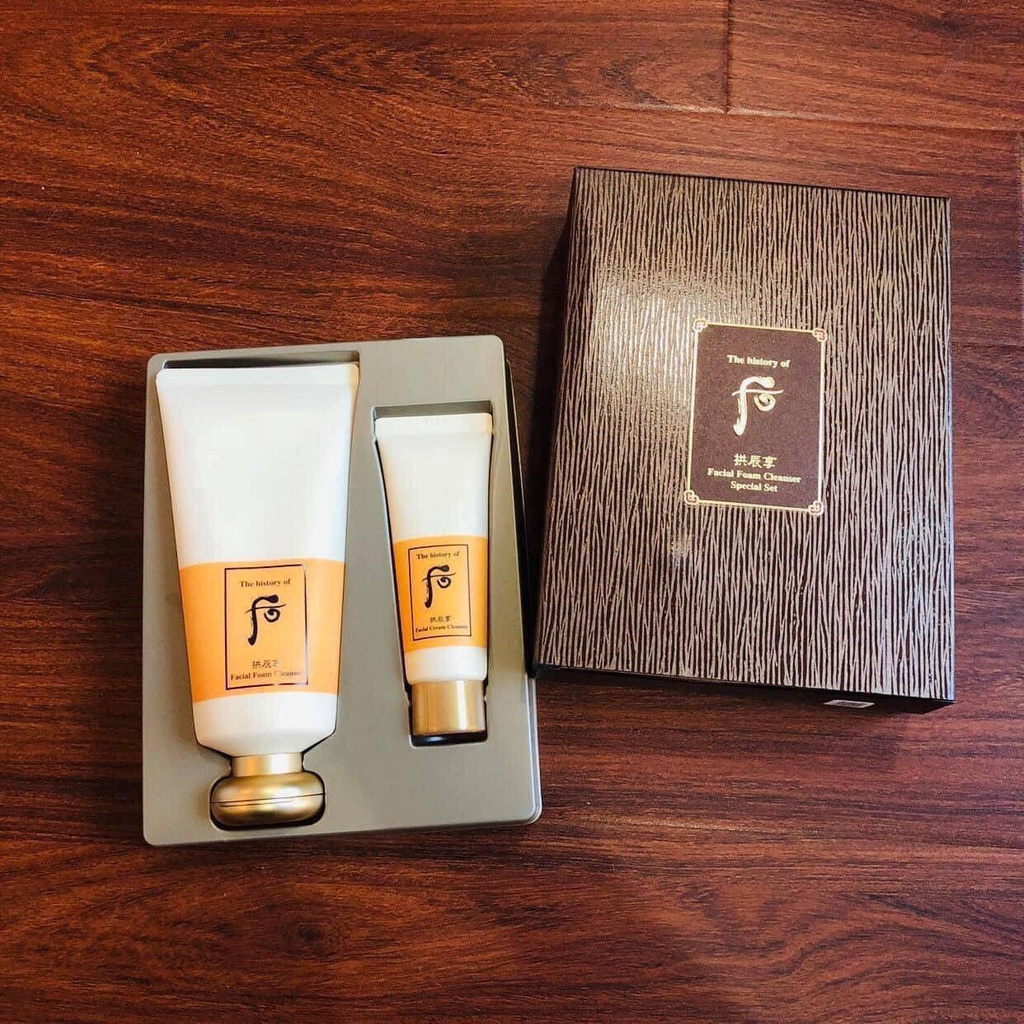 Set Sữa rửa mặt Whoo vàng 180ml - Date: 2026
