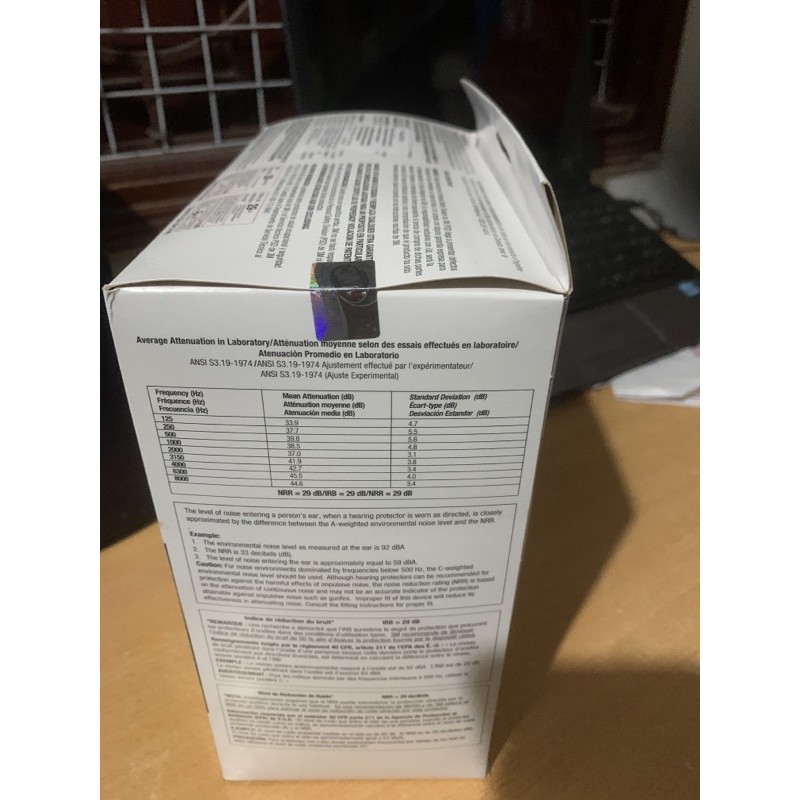 Nút bịt tai, nút nhét tai chống ồn 3M 1100.