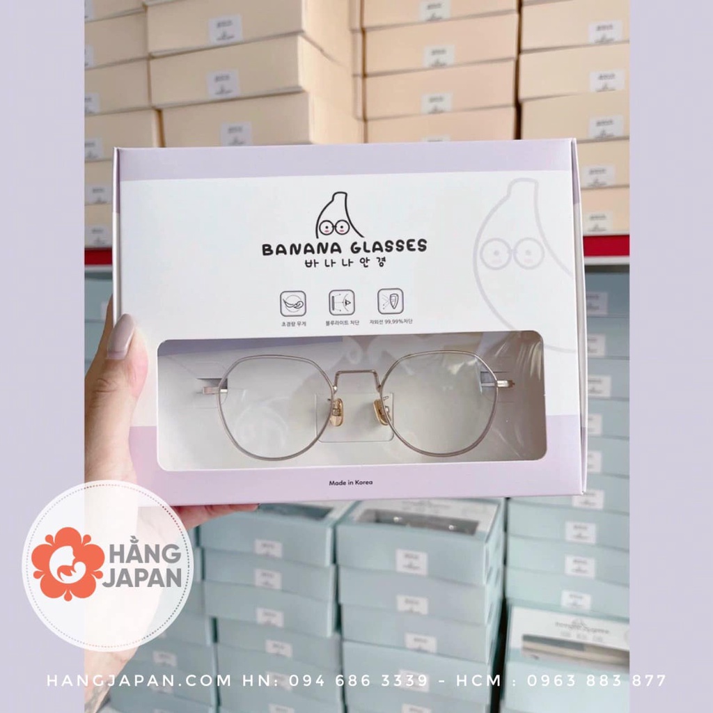 Kính BANANA GLASSES chống mọi loại tia ánh sáng xanh số 1 tại Hàn Quốc cho người lớn và trẻ em