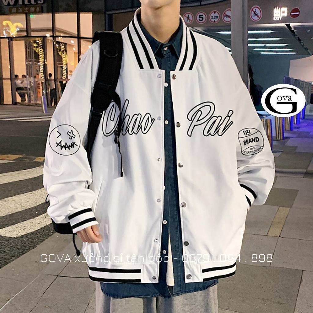 Áo Khoác Bomber Dù CHAOPAI Cao Cấp Form Rộng Nam Nữ Ulzzang Unisex Thời Trang GOVA