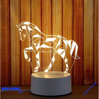 Đèn Ngủ  💡💡💡 Đèn LED 3D SOLOLANDOR Horse Ánh Sáng Sáng Tạo