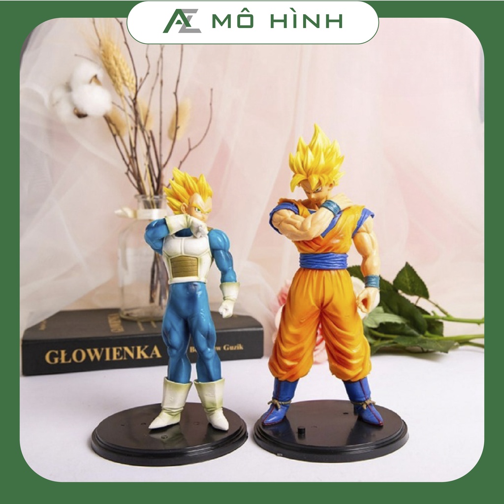 Mô hình SONGOKU vs VEGETA supper saiyan cao 20cm, mô hình dragon ball trang trí decor siêu chất, figure anime đẹp