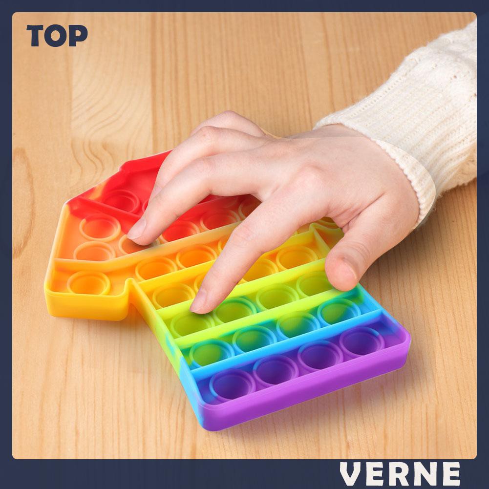 Đồ Chơi Cầm Tay Bong Bóng Màu Cầu Vồng Giúp Giảm Căng Thẳng Cho Người Lớn Và Trẻ Em