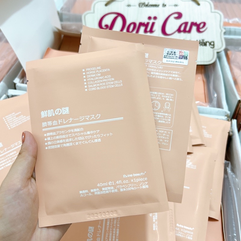 Mặt nạ nhau thai cừu tế bào gốc Rwine Beauty Steam Cell Placenta Mask
