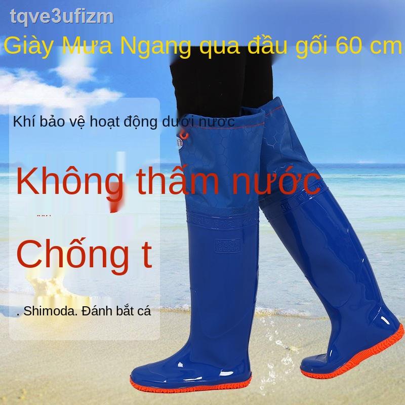 ☫ Tất nam nữ đế mềm đi cấy lúa, siêu cao qua đầu gối, ủng mưa kéo dài, mưa, quần chống nước, lội nước