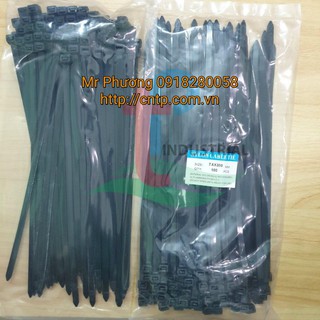 Dây rút nhựa - trắng, đen 8x300 HÀNG ĐỦ LY, ĐỦ SỢI (chiều ngang 7.6 mm)/100 sợi/bịch: CHỐNG TIA UV (ĐÃ TEST TẠI KT3)