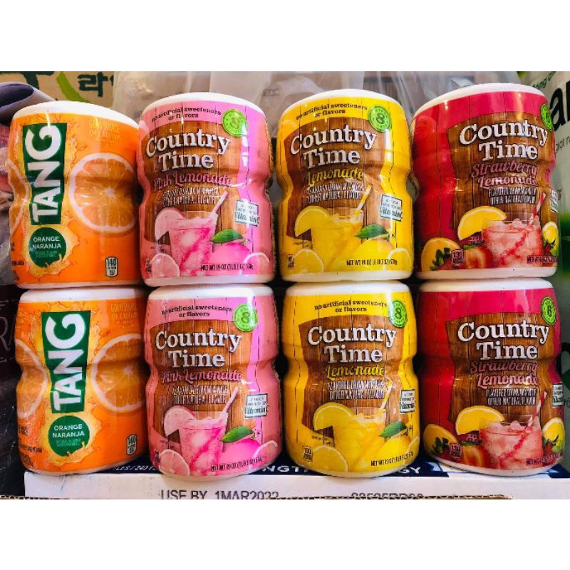 BỘT TRÁI CÂY CHANH/CHANH HỒNG/CHANH CHERRY COUNTRY TIME 538G -USA