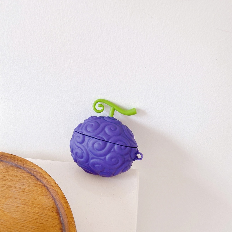 Vỏ Bảo Vệ Hộp Sạc Tai Nghe Không Dây Bằng Silicon Mềm Họa Tiết Trái Cây Ác Quỷ 3D Dành Cho 1 2 Pro