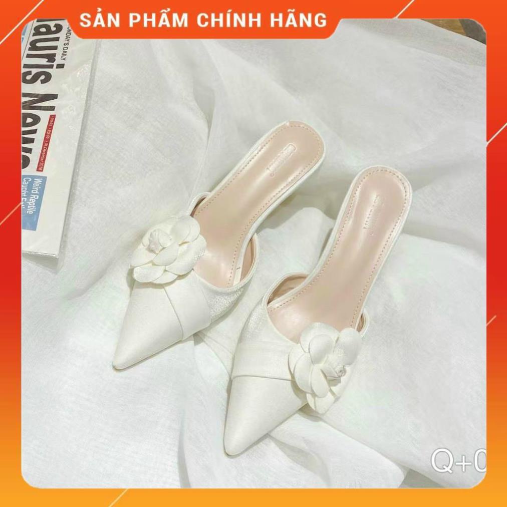 Sục cao gót đính hoa hồng cao 7 phân hàng thiết kế siêu đẹp C
