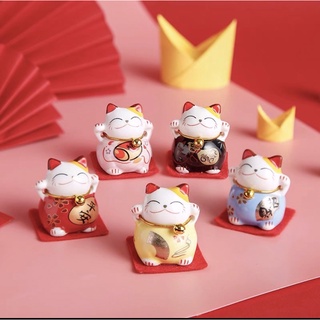 Set mèo thần tài mini để bàn hoặc xe ô tô