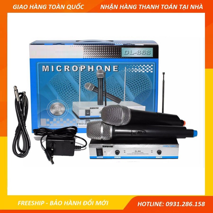 [Mã 11ELSALE hoàn 7% đơn 300K] Micro Karaoke không dây 868