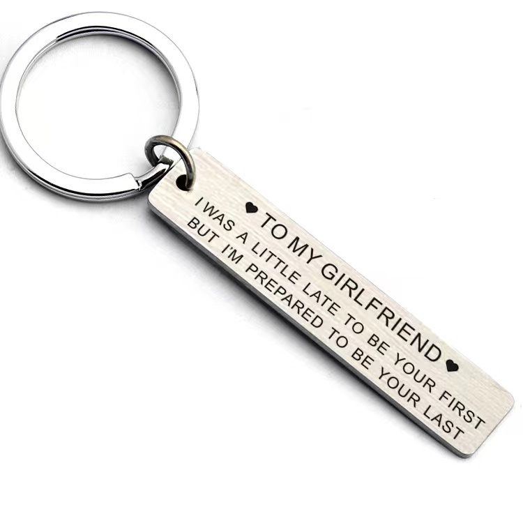 Móc Khóa Thép Không Gỉ Quà Tặng Valentine Cho Cặp Đôi